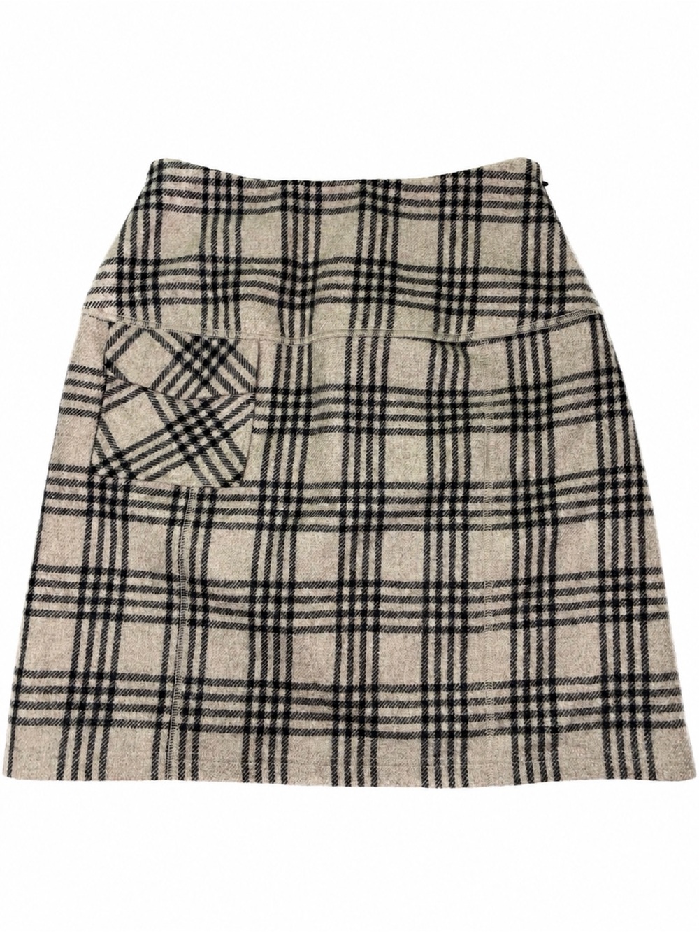 Plaid Wool Blend Mini Skirt Size 4 Lined Equestrian Preppy Dark Academia - Picture 2 of 8
